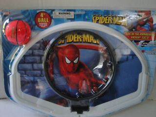   Mounting SpiderMan Marvel Basketball Hoop Ball Backboard Toy Set New