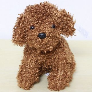 Poodle Pet Dog 18*18cm Plush Toy Collectible Pets Stuffed Animal Teddy 