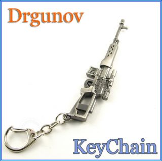 Miniature Metal Sniper Gun keychain Ring Gift Dragunov