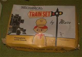   1960s Marx Mechanical New York Central Wind Up Train Set with box