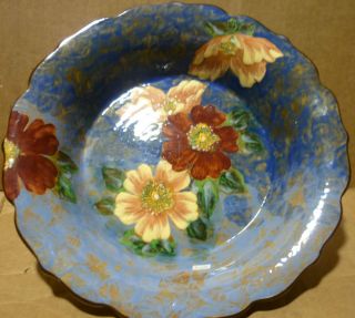 royal doulton england blue hand painted cabinet plate flowers english 