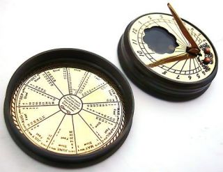 pocket sundial brass sundial compass london from united kingdom time