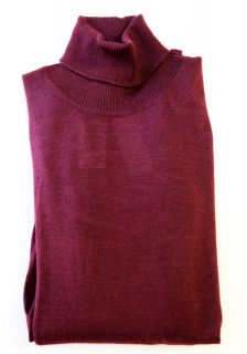 Brioni NWT Cashmere & Silk Dark Burgundy Turtleneck 