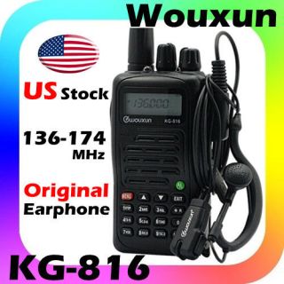   816+SP/MIC VHF136 174 MHz 5W Ham 2 Way Radio Transceiver Walkie Talkie