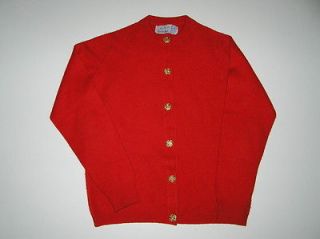 vintage ballantyne of scotland cashmere sweater in red m