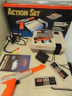 NES 001 Complete Nintendo NES System 8 Bit Action Set CIB Box Boxed 