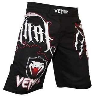 Venum MMA UFC Muay Thai Fighters Skull Black Fight Board Shorts Sz 34 