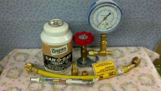 R12 Refrigerant, CAN O GAS, RECHARGE KIT, Check & Charge It Gauge, KIT 