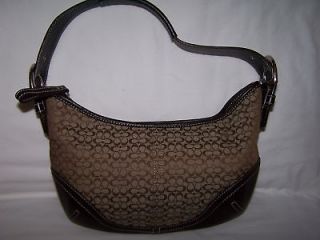 coach 6351 bro wn handbag pur se hobo signat ure authentic returns not 