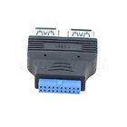 Double USB 3.0 Female to Hi Speed 20 Pin IDE Female F/F Adapter 