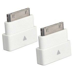 TWO MALE TO FEMALE DOCK PORT EXTENDER ADAPTER PASS THROUGH 30 PIN 