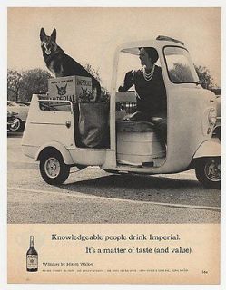 1961 German Shepherd Cushman Utility Vehicle Imperial Whiskey Ad