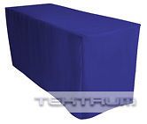 Newly listed NEW 6 FITTED TABLE JACKET COVER CLOTH BLUE   BANQUET