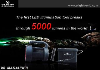 OLIGHT X6 MARAUDER 5000 LUMENS Rechargeable Flashlight Rescue Outdoor 