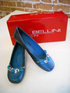 bellini orianna navy blue beaded wedge ballet shoe more options