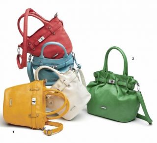 Carpisa Colorful Leather Crossbody Messenger Lock Handbag Satchel 