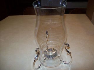 partylite silver plated versailles w hurricane globe returns not 