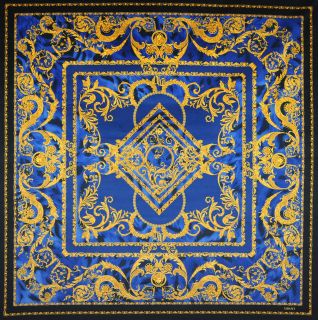 versace medusa blue tiger velvet fabric panel throw 54 from