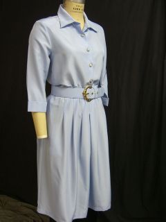 Vicki Wayne 3/4 Sleeve Shirt Waist Dress. NEW 100% Polyester 