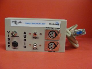 Viewcast Osprey 220 Audio/Video Input Interface Breakout Box   FREE 