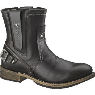 CATERPILLAR Mens Vinson Pull On Ankle Boots Black Leather P710477