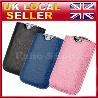 Premium Leather Mobile Phone Pull Tab Case Pouch For Huawei Ascend 