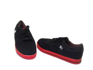 Vlado Footwear Mens IG 1063 205 Canvas Sneakers Black/Red Size 9.5 
