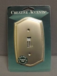 creative accents solid brass pewter wallplate nib 