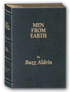 Buzz Aldrin SIGNED Men From Earth BOOK MINT 22kt GOLD NASA+Neil 