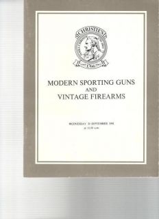christies auction catalog sporting guns firearms 1981 from united 
