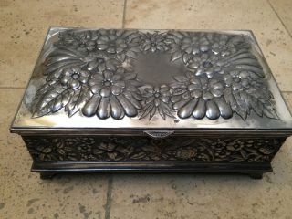 Simpson Hall and Miller Large Covered Ornate Silverplated Box
