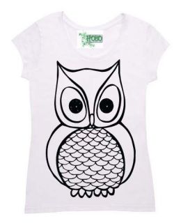 Big Owl NEW Ladies womens Top Hobo T Shirt bird Retro 8 10 12 14 16 