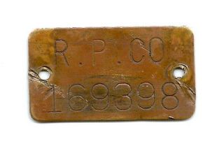 Puerto Rico RALSTON PURINA / NATIONAL PACKING Ponce 50s Tag Placa 