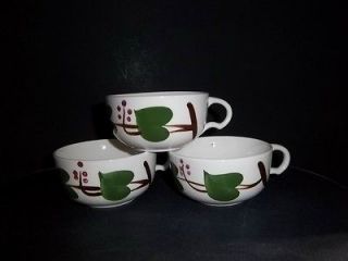 Vintage Stanley Home Products StanHome Ivy Cups   Set of 3   1942