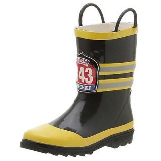 Western Chief   Kids FDUSA Fireman Rain Boots size 12 Boys Rubber 