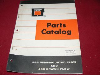 Oliver Tractor 546 Semi Mounted Plow 446 Drawn Plow Dealers Parts 