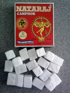 camphor tablets pure 1 box 20 packets of 4 tablets