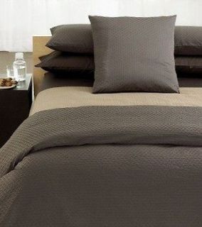 Calvin Klein Jagged Grid Dark Rye European Euro Pillow Sham NIP