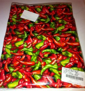 white swan draw string waist chef pants spicy peppers