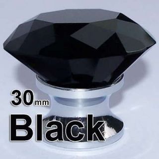 K9 Black Crystal Diamond Style Handles Knobs for Cabinet Door Cupboard 