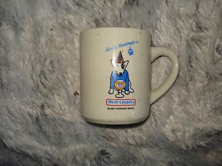 budweiser bud lite spuds mackenzie+ mug cup 1986 time left