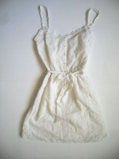   & Fitch by Hollister Womens Lace Dress White Ivory Size S M