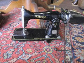 antique peerless japan deluxe precision sewing machine 