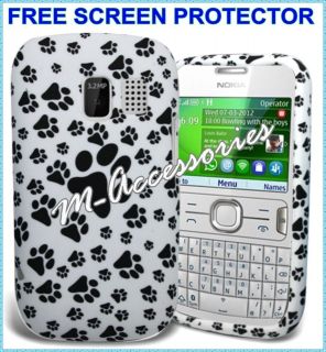 PAWS PRINT FOOTPRINT SILICONE/GEL CASE COVER SKIN FOR NOKIA ASHA 302