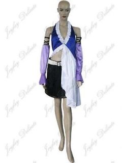 Final Fantasy XII 12 Yuna Lenne Song Dress Cosplay Costume Halloween 