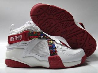 Nike Air Raid White LE White Varsity Red Sneakers Grade School Size 6 