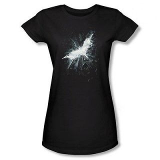 BATMAN DARK KNIGHT RISES MOVIE TEASER POSTER WOMENS JUNIORS LADIES T 