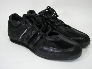 Yohji Yamamoto Adidas Y 3 Boxing Low top Shoe Sneaker Black Pony Skin 