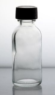 72 pcs 1 oz 30ml clear boston round glass bottle