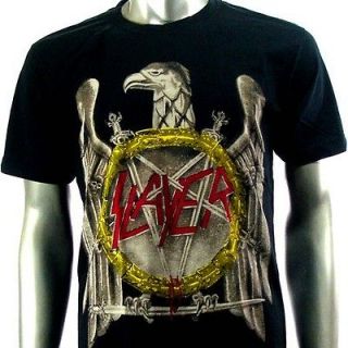 Sz M Slayer T Shirt Biker Heavy Metal Men Punk Rock Band S21